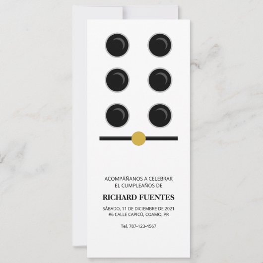 Domino-feestthema Kaart (Voorkant)