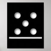 Domino Game 5 0 Halloween Kerstmis Poster (Voorkant)