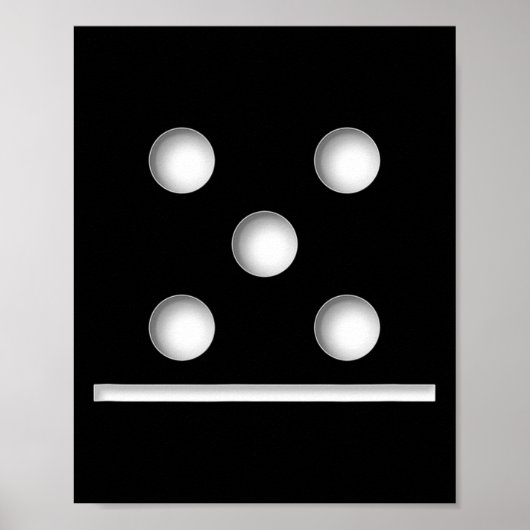 Domino Game 5 0 Halloween Kerstmis Poster (Voorkant)