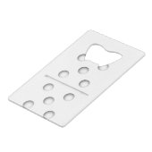 Domino Game 5 5 Shirt Halloween Kerstmis Creditkaart Flessenopener (Voorkant Gekanteld)