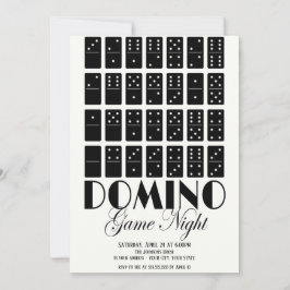 Domino Game Nachtuitnodiging Kaart