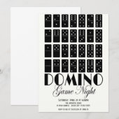 Domino Game Nachtuitnodiging Kaart (Voorkant / Achterkant)