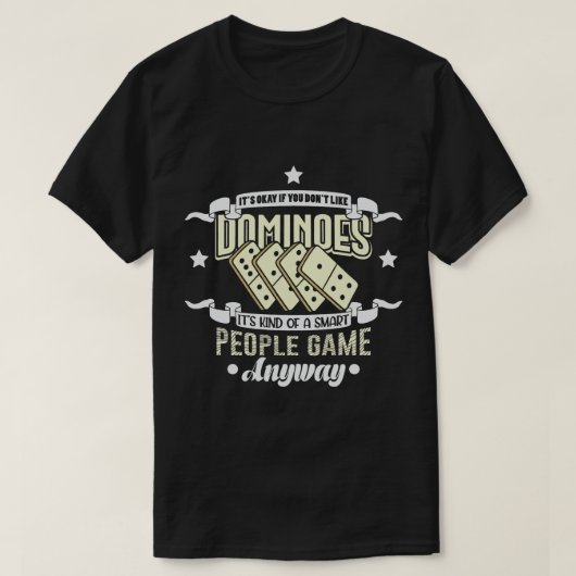 Domino Gift Dominoes Board Game Player T-shirt (Design voorkant)