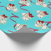 Domino-inpakpapier Aqua Cadeaupapier (Hoek)