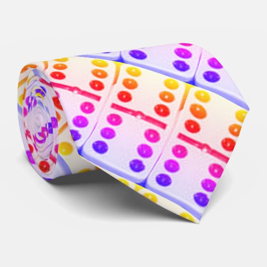 Domino-kleuren Stropdas (Opgerold)