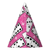 Domino Pieces Dominoes Board Game Pink Glitter Feesthoedjes (Achterkant)