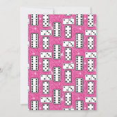 Domino Pieces Dominoes Board Game Pink Glitter Kaart (Voorkant)