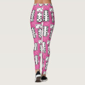 Domino Pieces Dominoes Board Game Pink Glitter Leggings (Achterkant)