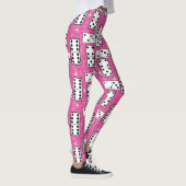 Domino Pieces Dominoes Board Game Pink Glitter Leggings (Rechts)