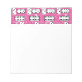 Domino Pieces Dominoes Board Game Pink Glitter Notitieblok (Voorkant)