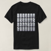 Domino Piecten Volledige set Dominoes Game Player  T-shirt (Design voorkant)
