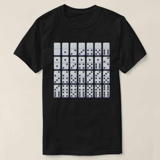 Domino Piecten Volledige set Dominoes Game Player T-shirt (Design voorkant)