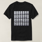 Domino Piecten Volledige set Dominoes Game Player  T-shirt (Design voorkant)