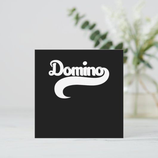 Domino Player Dominoes Tiles Puzzler Game Gift Kaart (Staand voorkant)