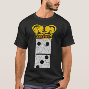 Domino Queen Dominoes Speler Tegel Spel T-shirt