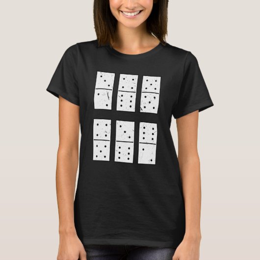Domino Set Dominoes Game Tile Game Dominos Domino T-shirt (Voorkant)