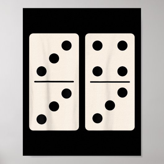 Domino spel 6 7 Grappig 67 Alpha Bargoens Gen Z Br Poster (Voorkant)