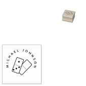 Domino spel botten sport aangepaste naam rubberstempel (Gestempeld)