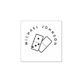 Domino spel botten sport aangepaste naam rubberstempel (Afrduk)