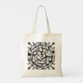 Domino spelen tote bag (Achterkant)