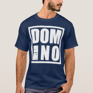Domino Speler Dominoesile Spel Dominos Spel jongen T-shirt