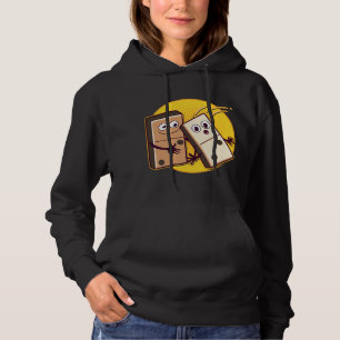 Domino Spelers Grappige Dominoes Vallen Omlaag Teg Hoodie
