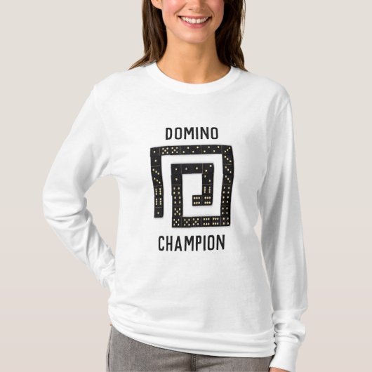 Domino Spiraal Kampioen T-shirt met lange mouwen (Voorkant)