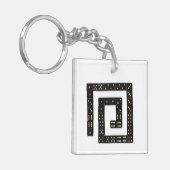 Domino Spiral Acrylische Sleutelhanger (Voorkant Links)