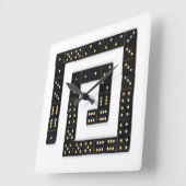 Domino Spiral Clock Vierkante Klok (Hoek)