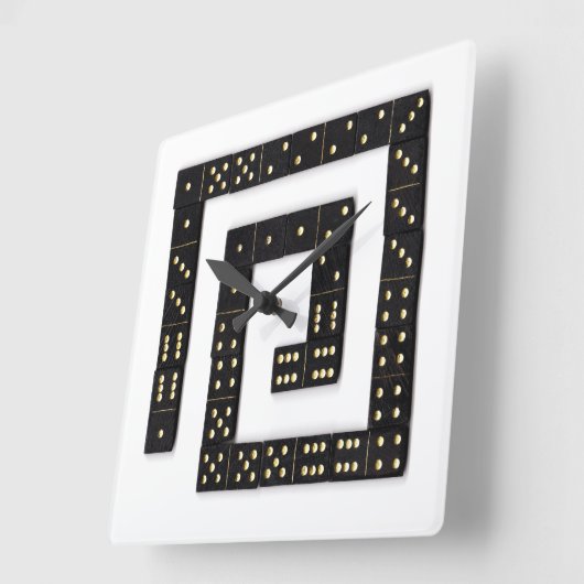 Domino Spiral Clock Vierkante Klok (Hoek)