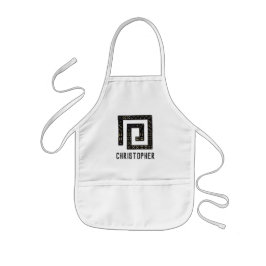 Domino Spiral Name Apron (Child) Kinder Schort