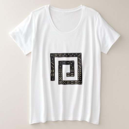 Domino Spiral Plus maat T-shirt (Design voorkant)