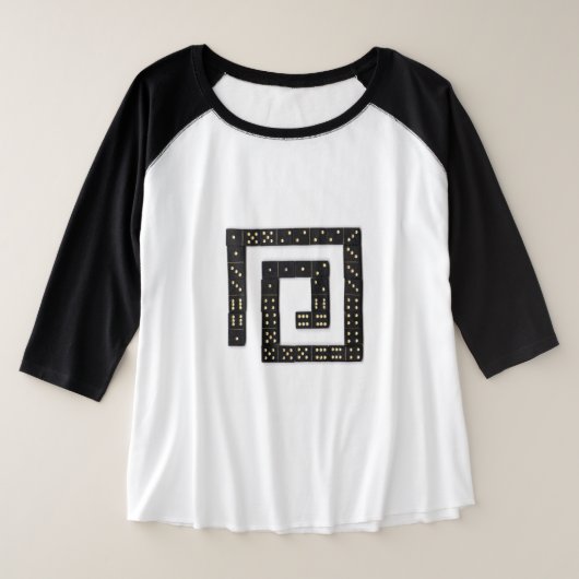 Domino Spiral Plus maat T-shirt (Design voorkant)