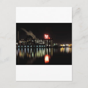 Domino Sugar Baltimore bij nacht Briefkaart