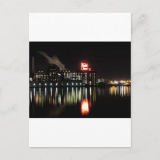 Domino Sugar Baltimore bij nacht Briefkaart