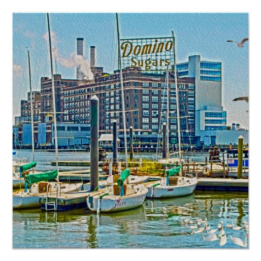 Domino Sugars Factory, Baltimore, Maryland, Poster (Voorkant)