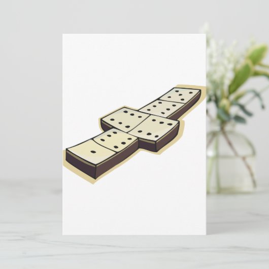 Domino-uitnodigingen Kaart (Staand voorkant)