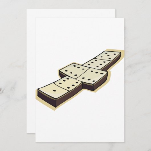 Domino-uitnodigingen Kaart (Voorkant / Achterkant)