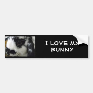 domino-up-close, ik hou van mijn Bunny Bumpersticker