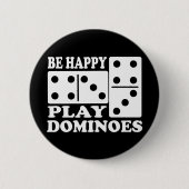 Domino voor spelcadeauidee ronde button 5,7 cm (Voorkant)