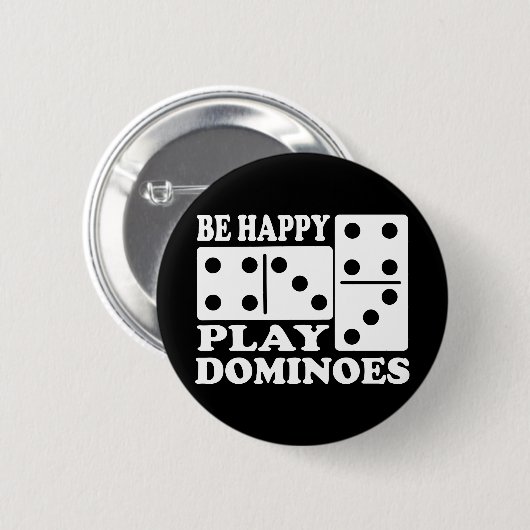 Domino voor spelcadeauidee ronde button 5,7 cm (Voorkant /achterkant)