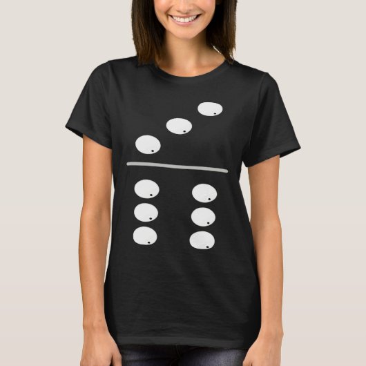 Dominoes 6 And 3, Six Three Game Costume DIY T-shirt (Voorkant)