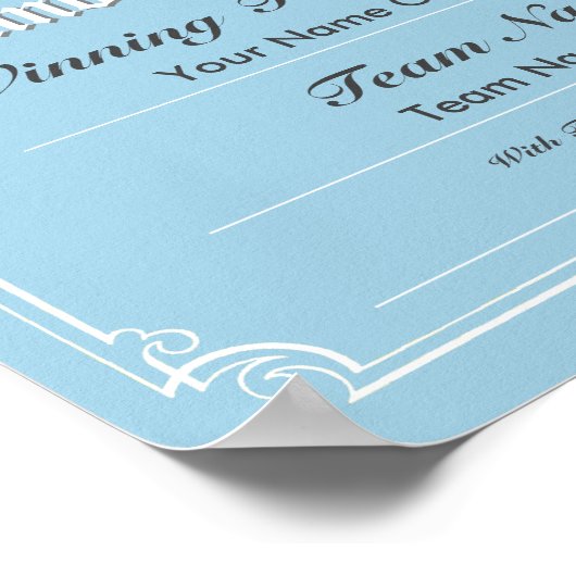 Dominoes Competition Certificate Poster (Hoek)