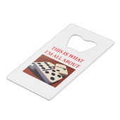 DOMINOES CREDITKAART FLESSENOPENER (Voorkant Gekanteld)