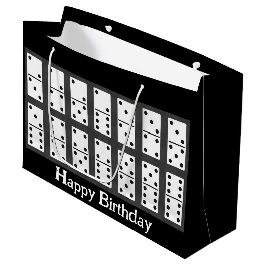 Dominoes Design Groot Cadeauzakje (Voorkant Gekanteld)