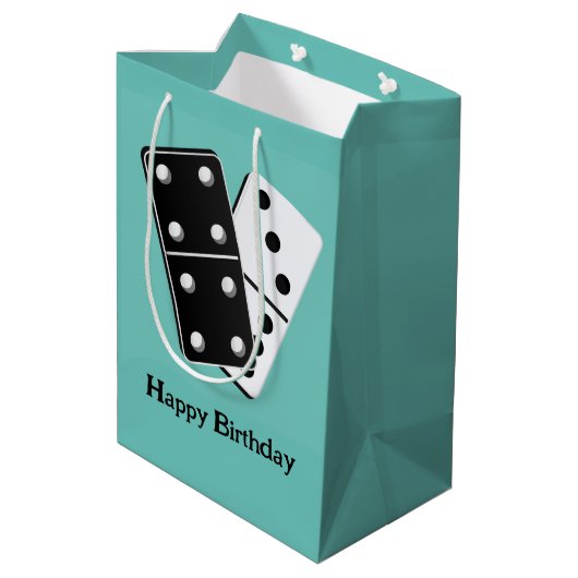 Dominoes Design Medium Cadeauzakje (Achterkant Gekanteld)