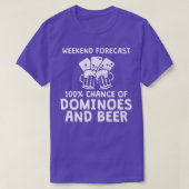 Dominoes Funny Dominoes Player Beer Weekend T-shirt (Design voorkant)