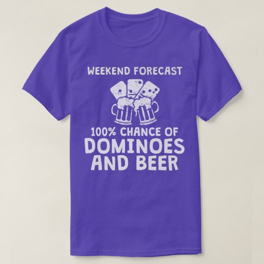 Dominoes Funny Dominoes Player Beer Weekend T-shirt (Design voorkant)