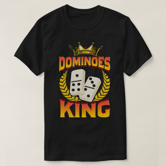 Dominoes King Domino Player Domino beard rules T-shirt (Design voorkant)