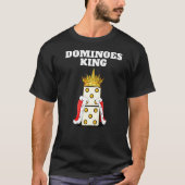 Dominoes Koning Mannen Dominoes Speler Jongens Dom T-shirt (Voorkant)